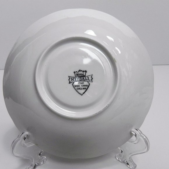 Collectable Vintage Royal Kendall Teacup & Saucer Yellow and Blue Flower - Picture 3 of 8